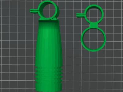 Blowgun foregrip and flashlight adapter (test)