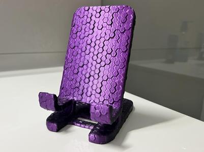 Modern multi level hexagon phone holder