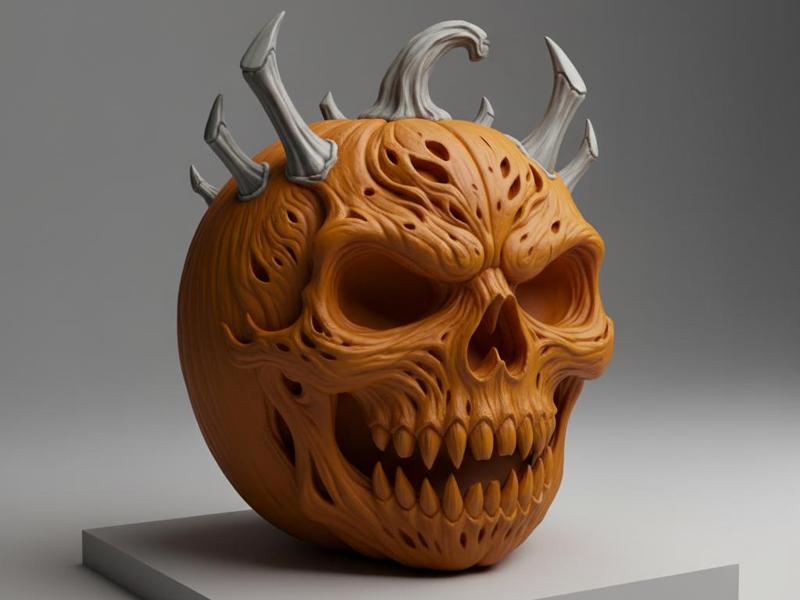 Halloween Pumpkin Skull