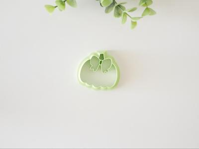 Fall Pumpkin and Bow Polymer Clay Cutter 