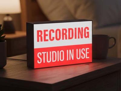 Recording Studio In Use | LED Lamp