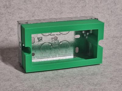 Plastering shield for UK 2-gang electrical backbox