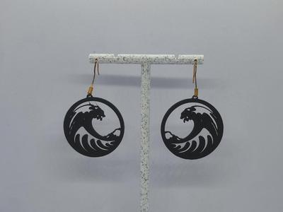 Hokusai Wave Earrings