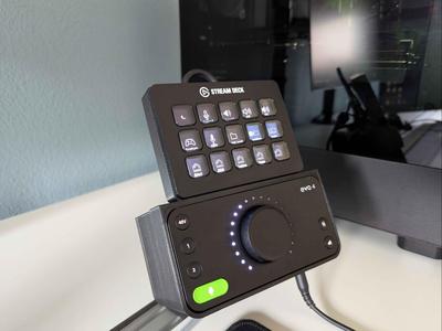 Elgato Stream Deck + Audient Evo 4 custom bracket