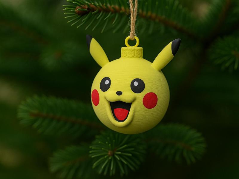 Pikachu christmas tree ornament