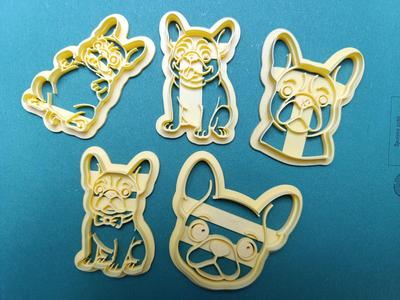 Bundle of 5 cookie cutters FRENCH BULLDOG