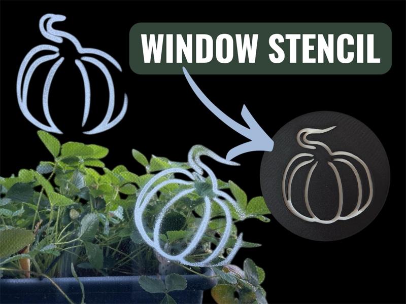 Reusable Pumpkin Window Stencil 
