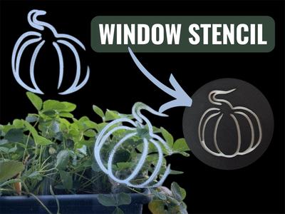 Reusable Pumpkin Window Stencil 