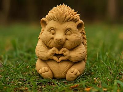 The little heart hedgehog full of love 