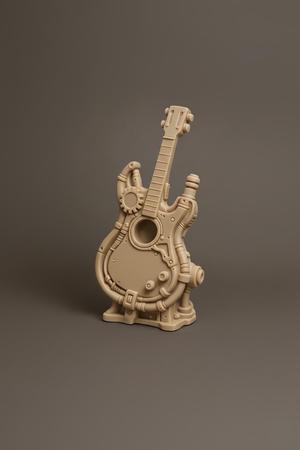 Industrial Guitar Sculpture