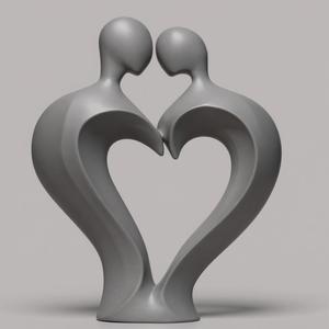 The embrace of eternal love - Sculpture of a couple in love