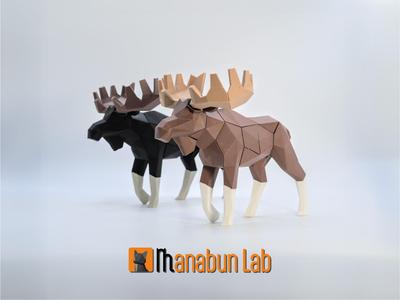 🦌Low Poly Moose Elk Puzzle