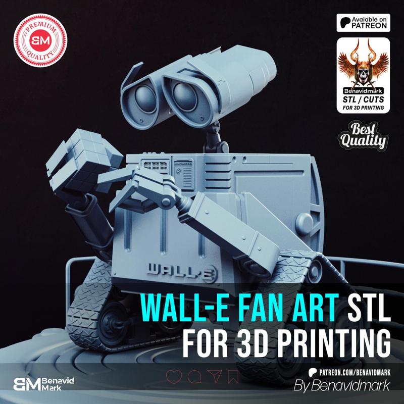 WALL-E STL / 3d Wall E / 3d print WALL-E / Wall E STL Statue.