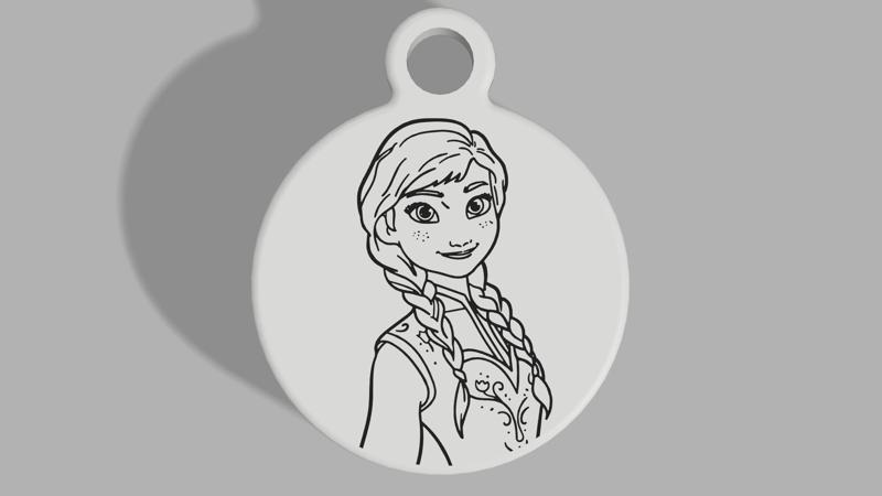 Frozen - Anna - Ariel Keyring