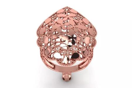 Vintage Filigree Ring STL OBJ FBX Renders Details