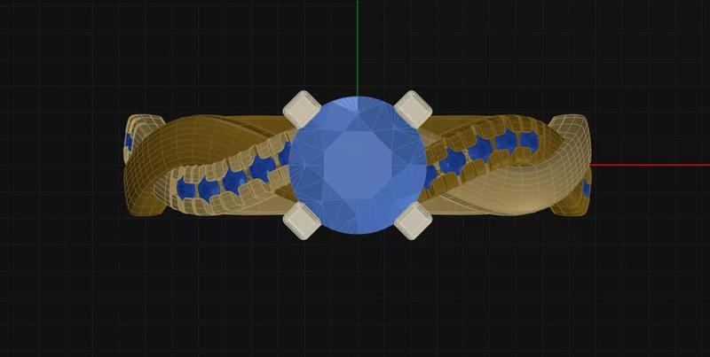 4 Prong Diamond Engagement Ring