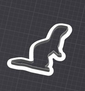 Ferret or Squirrel Sitting Cookie Cutter – ~4" STL File