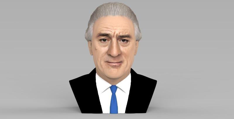 Robert De Niro bust for full color 3D printing