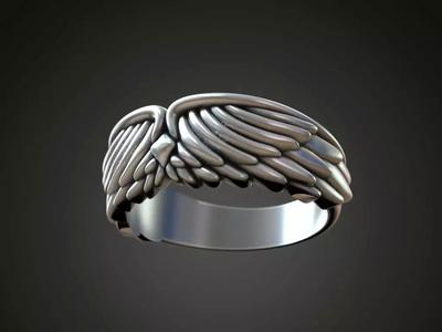 Wings plumage biker ring for men women