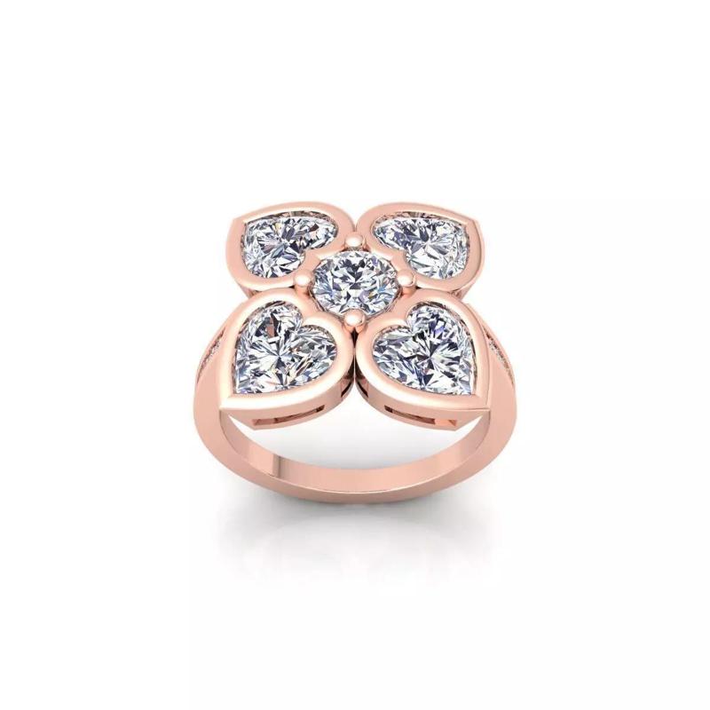 Woman Engagement Ring 3d Model and Render 36