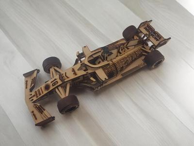 Ferrari SF1000 3D Wood Model Vector