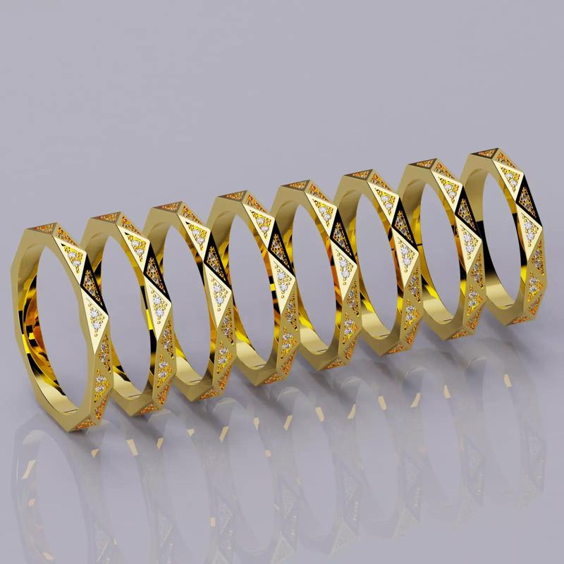 Wedding rings Laurence Signature collection All Sizes version2