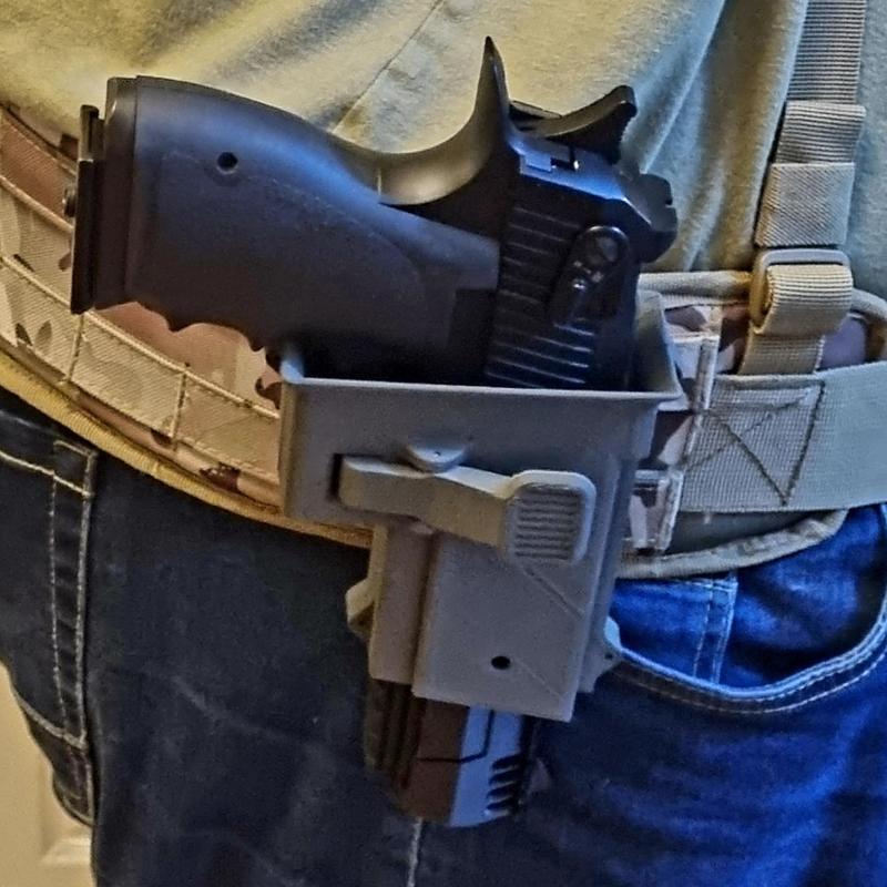 Airsoft Locking Holster for Desert Eagle L6 - Molle Compatible