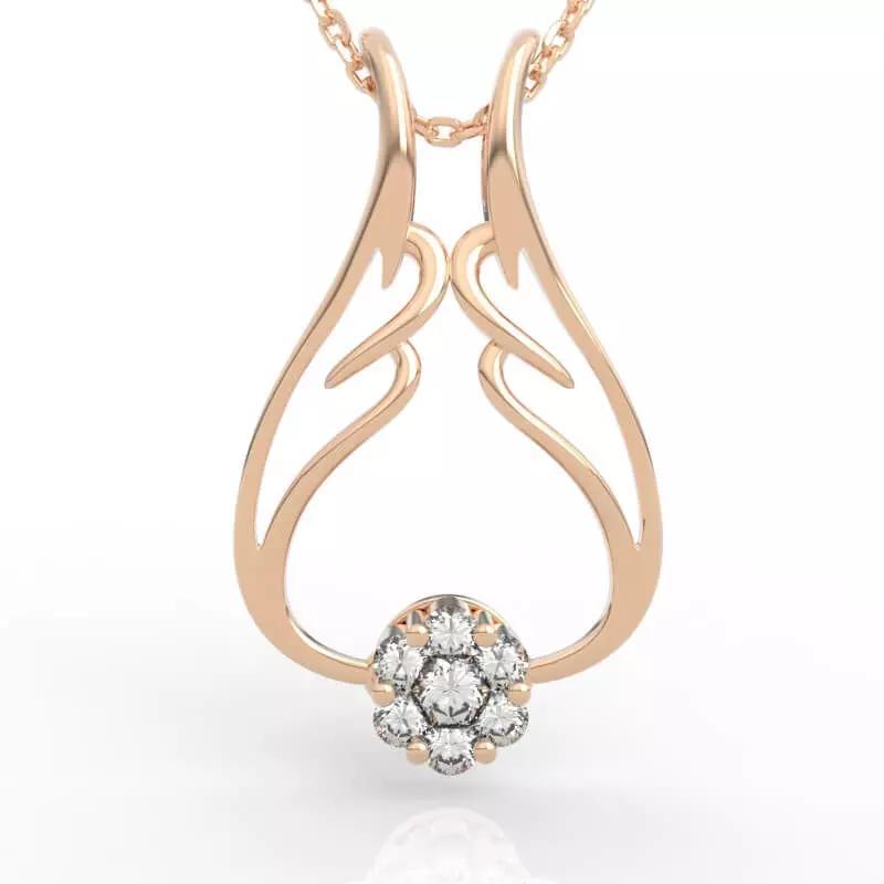 Exquisite Art Nouveau Diamond Pendant