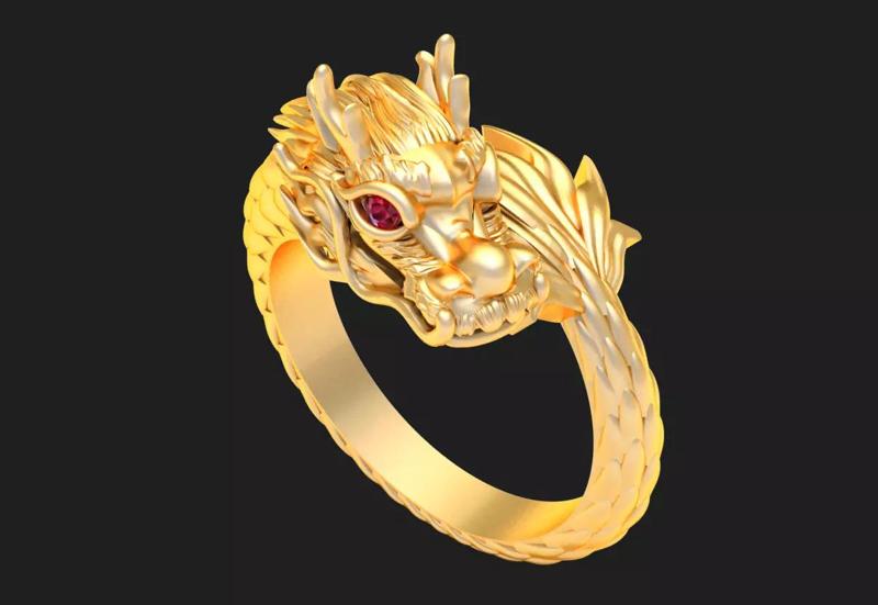 Dragon ring - Dragon Roll ring - N5181A