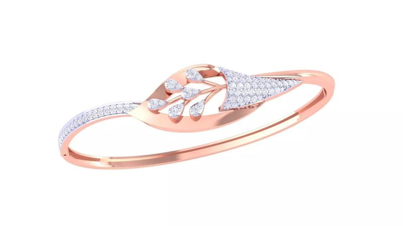 Flower Women Light wt Diamond Bracelet 3dm