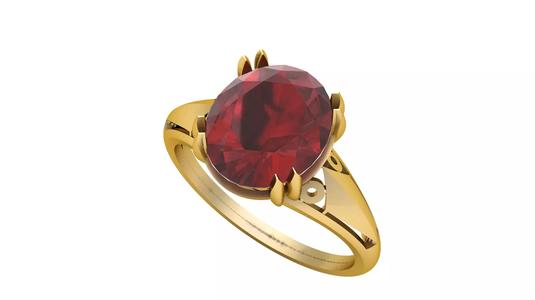 SIMPLE RUBY RING 3D PRINTABLE MODEL