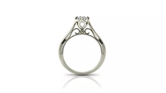 Solitaire Ring head flower