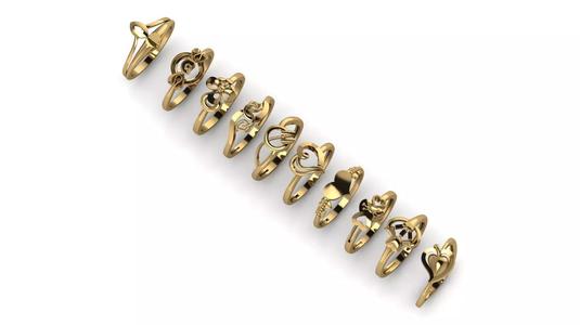 Pack of 10 Ring Batch Printable Model STL