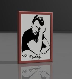 Johnny Hallyday" decorative frame