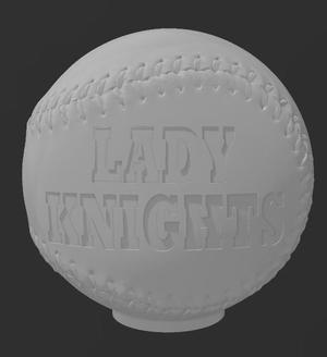 Custom Lady Knights 3D Softball Light