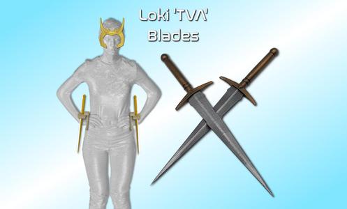Loki Daggers 'TVA' Version  | Loki Marvel Series | Includes Belt Sheaths | By Collins Creations 3D