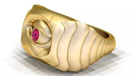 HUMAN EYE DESIGN RING 3D PRINTABLE MODEL