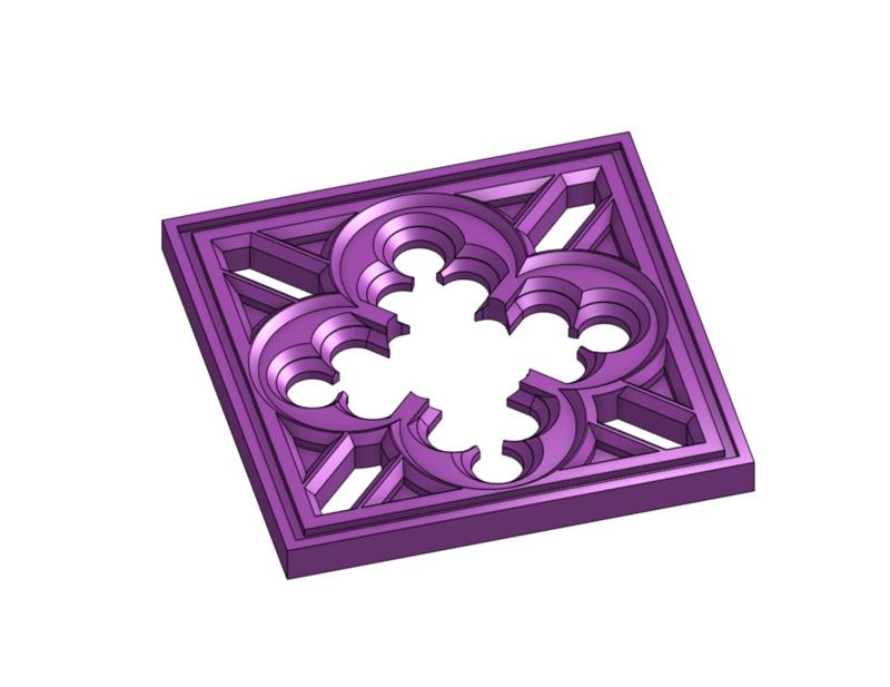 GOTHIC SQUARE WINDOW TRACERY 1020