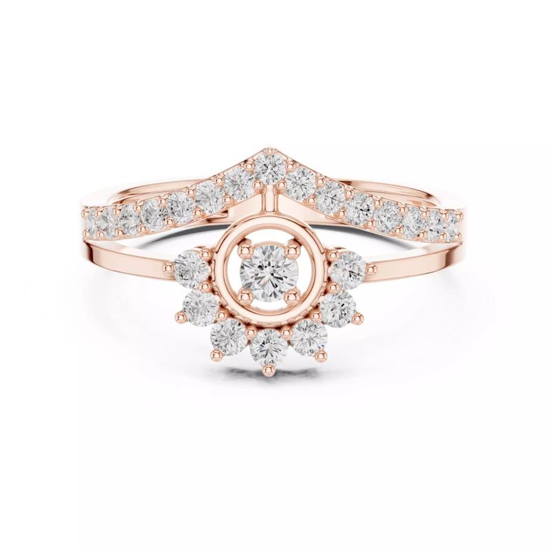 Split Shank Round Diamond Engagement Wedding Ring 3DM STL Video