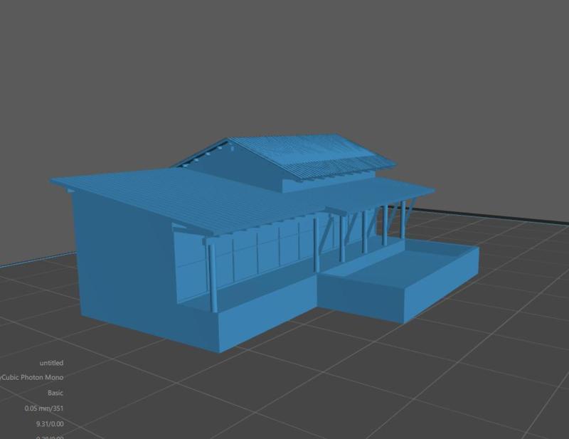 HOUSE VILLA 1:350 ARCHITECTURE MODEL DIORAMA