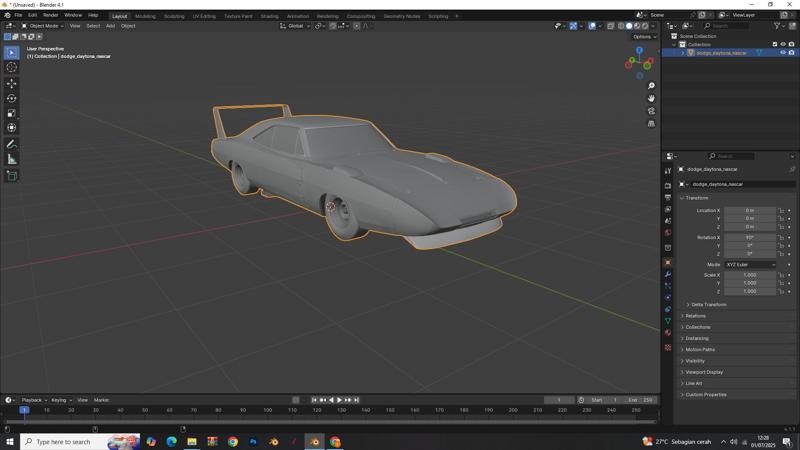 dodge daytona nascar 3D CAR