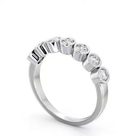 stl file four round diamonds in platinum ring