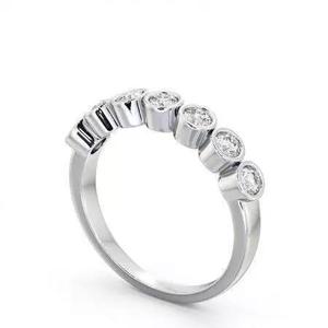 stl file four round diamonds in platinum ring