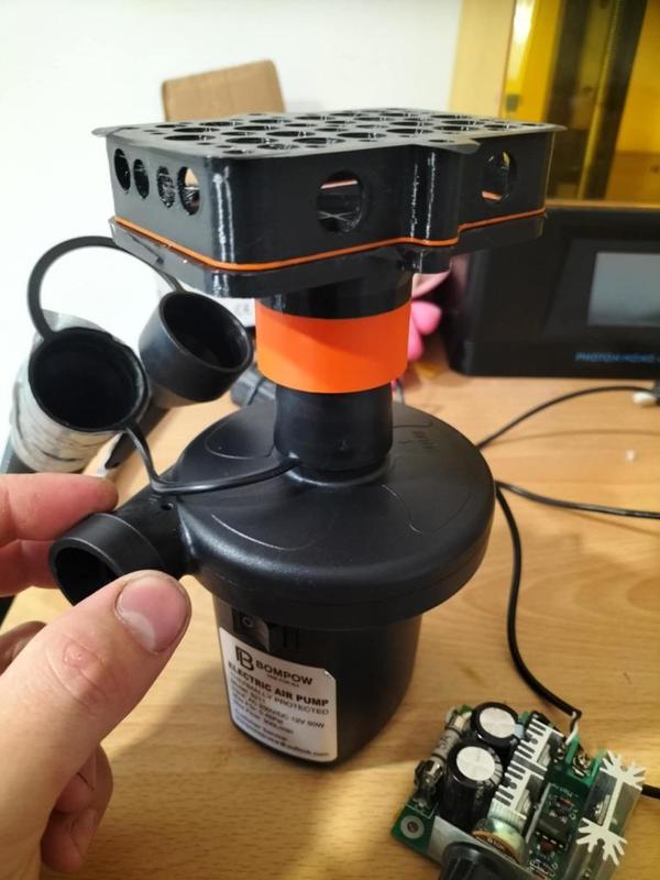 Air filter fits on Inflatable air mattress pump.