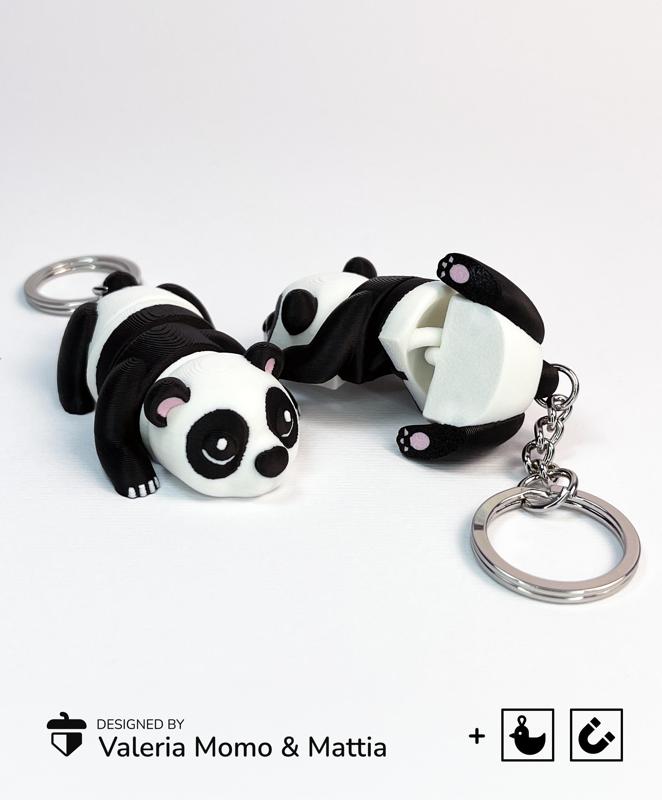 Cute Flexi Panda (Toy, Keychain & Magnet)