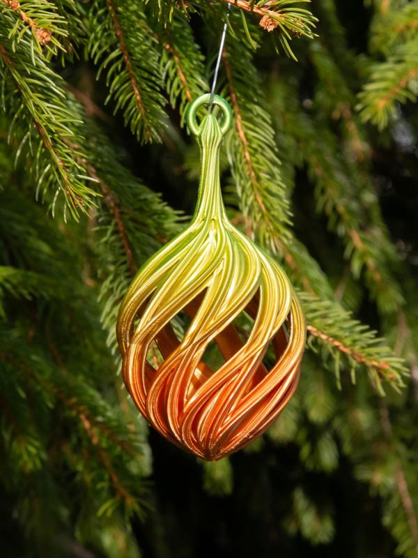 Double Spiral Christmas Bulb 2024