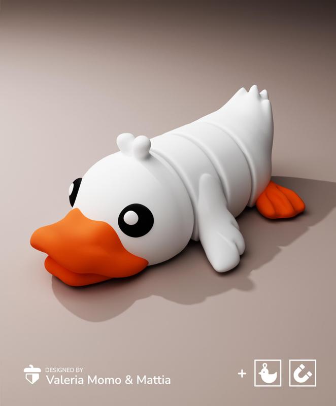 Cute Flexi Pets Duck (Toy, Keychain & Magnet)