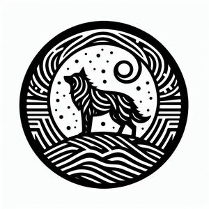 Coaster / wall art: Wolf 1