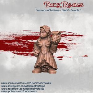 Dark Realms Denizens of Fantasy - Dwarf Female 1