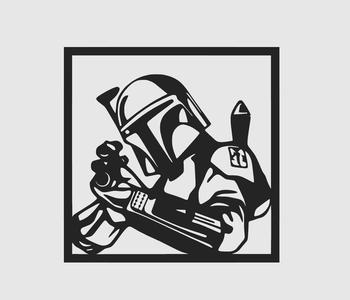Mandalorian (mando) - starwars wall art